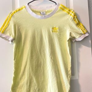 Adidas workout shirt yellow neon